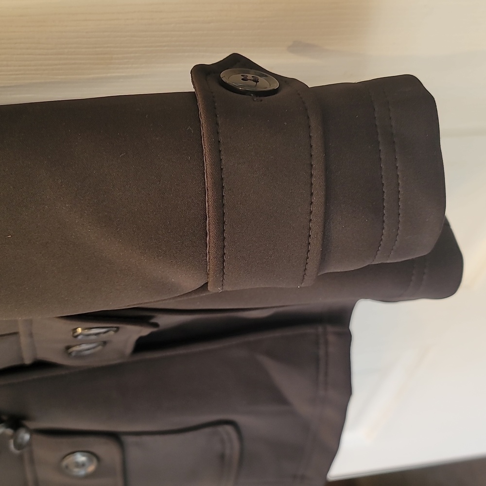 Yoko Black Knee Trench Style Coat View 5